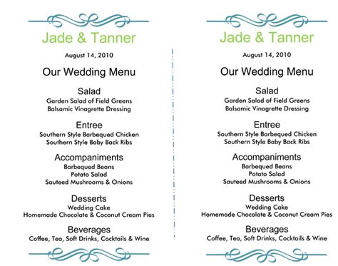 wedding buffet menu template|9 Free Wedding Menu Templates (Beautiful Designs) .